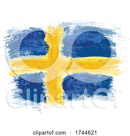 Painted Swedish Flag by dero