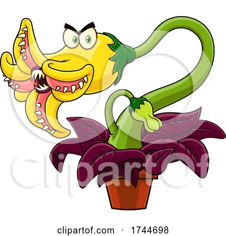 Cartoon Carnivorous Plant or Blossom by Hit Toon