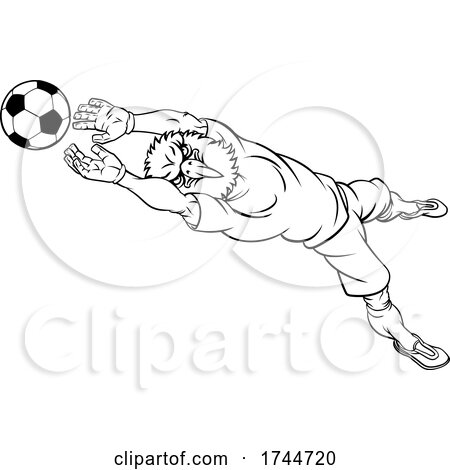 Eagle Soccer Football Player Animal Sports Mascot by AtStockIllustration