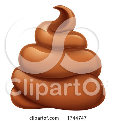 Poop Poo Emoticon Poomoji Emoji Cartoon Icon by AtStockIllustration