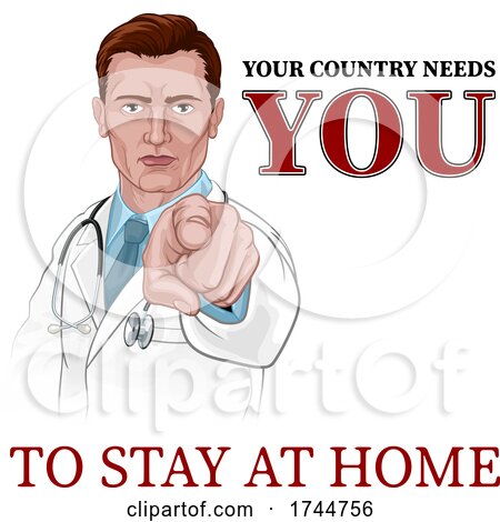 Doctor Pointing Your Country Needs You by AtStockIllustration