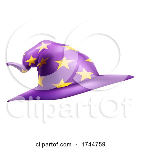 Wizard or Witch Hat Emoticon Emoji Cartoon Icon by AtStockIllustration