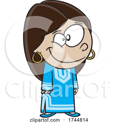 Cartoon Moroccan Girl by toonaday