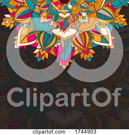 Elegant Colorful Mandala Design Background by KJ Pargeter