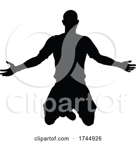 Soccer Football Player Silhouette by AtStockIllustration