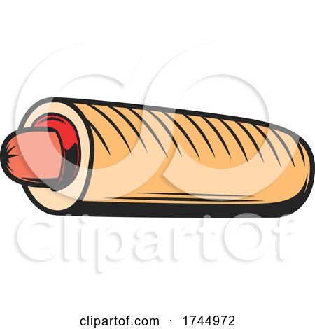 Pig in a Blanket Hot Dog by Vector Tradition SM