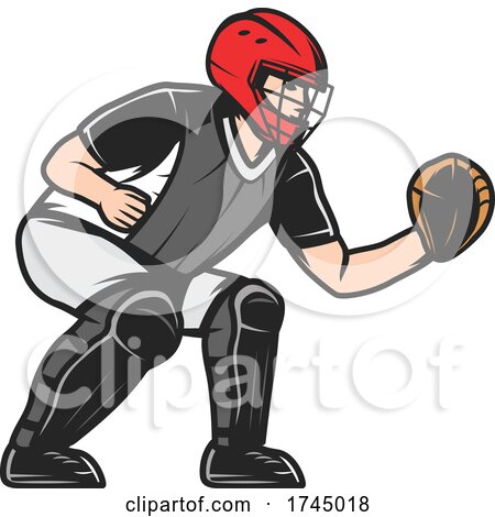 Baseball Player Catching by Vector Tradition SM