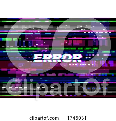 Computer Error Glitch Background by Vector Tradition SM