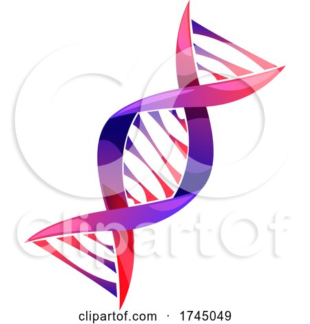 DNA Double Helix Strand by Vector Tradition SM