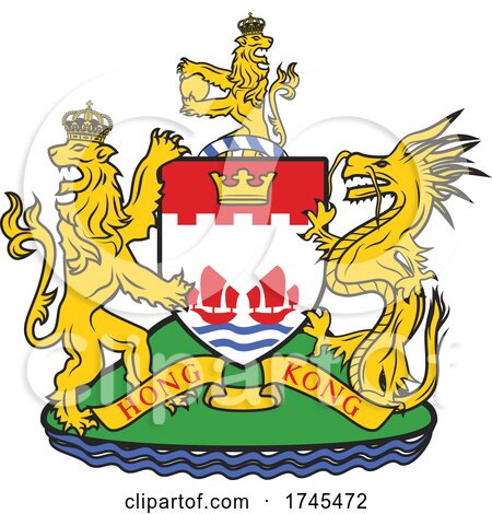Hong Kong Coat of Arms by Vector Tradition SM