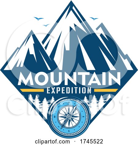 Mountain and Compass by Vector Tradition SM