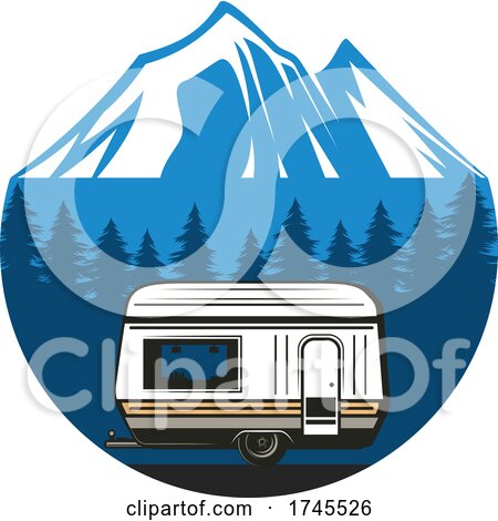 Mountain and Trailer by Vector Tradition SM