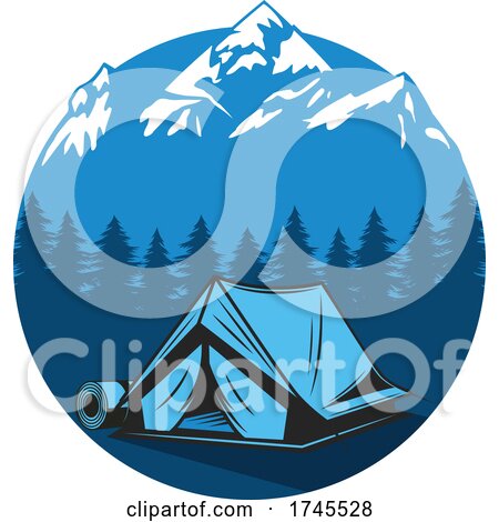 Mountain and Tent by Vector Tradition SM