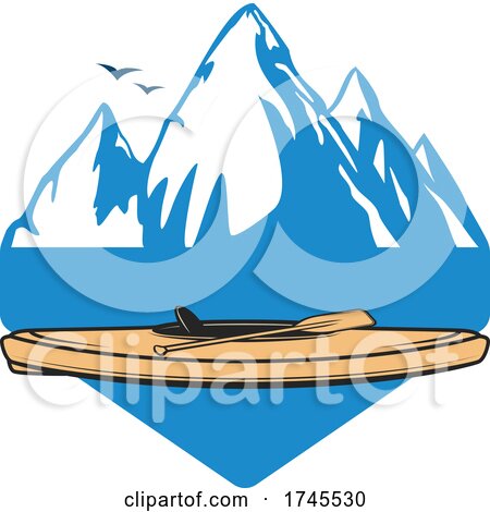 Mountain and Kayak by Vector Tradition SM