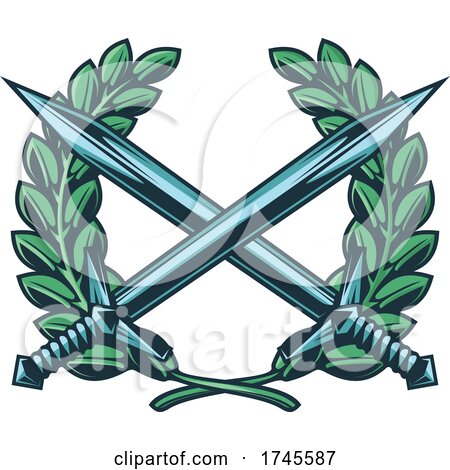 Crossed Swords and Wreath by Vector Tradition SM
