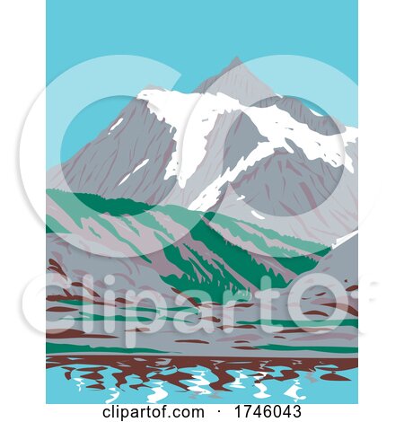 Mount Shuksan a Glaciated Massif in Cascade Range Located in Northern Cascades National Park in Washington WPA Poster Art by patrimonio