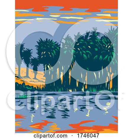 Thousand Palms Oasis Preserve Also Often Referred to As the Coachella Valley Preserve Located in California WPA Poster Art by patrimonio