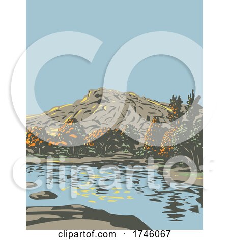 Barker Dam Within the Wonderland of Rocks in Joshua Tree National Park Located in California WPA Poster Art by patrimonio