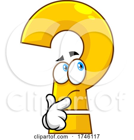 Thinking Question Mark Character by Hit Toon
