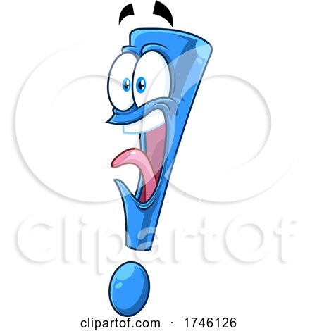 Exclamation Point Character Screaming by Hit Toon