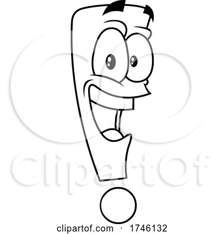 Happy Exclamation Point Character by Hit Toon