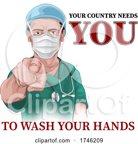 Nurse Doctor Pointing Your Country Needs You by AtStockIllustration
