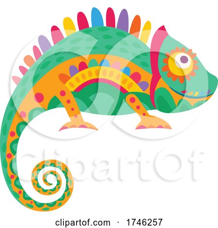 colorful chameleon clipart