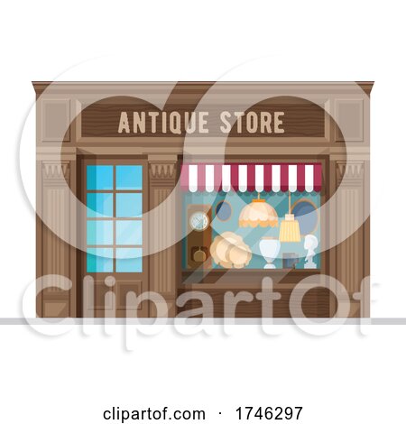 Antique Store Business Facade by Vector Tradition SM