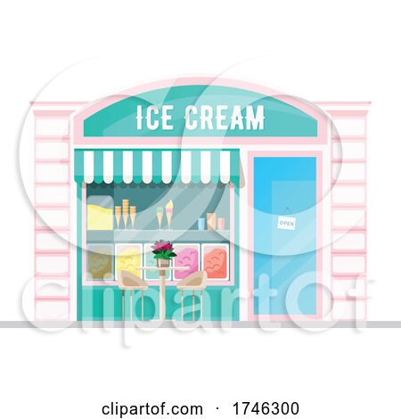 Ice Cream Business Facade by Vector Tradition SM