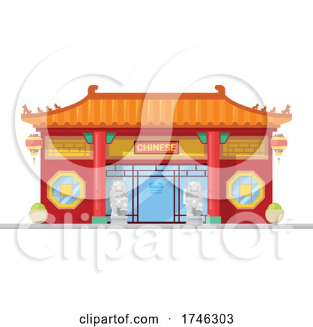 Chinese Restaurant Business Facade by Vector Tradition SM