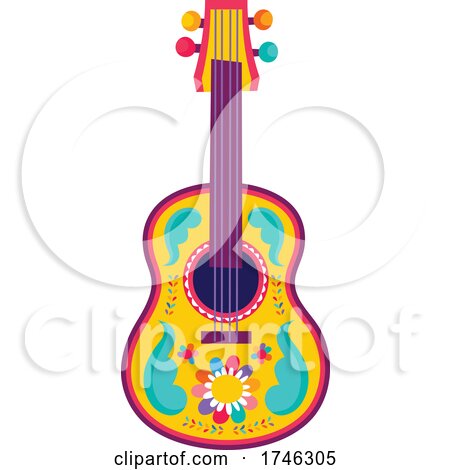 Colorful Guitar by Vector Tradition SM