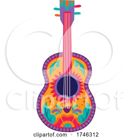 Colorful Guitar by Vector Tradition SM