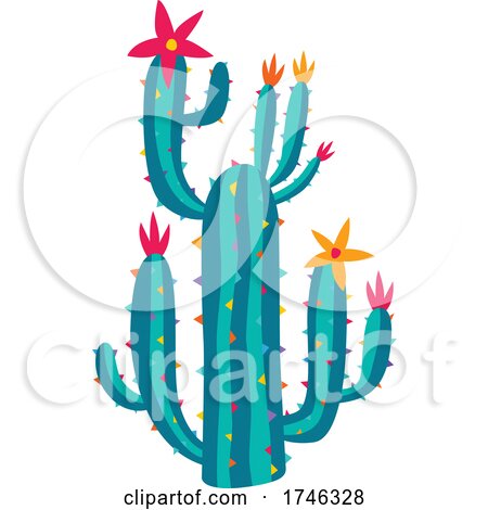 Colorful Cactus by Vector Tradition SM