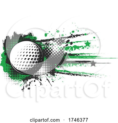 Golf Ball and Grunge by Vector Tradition SM