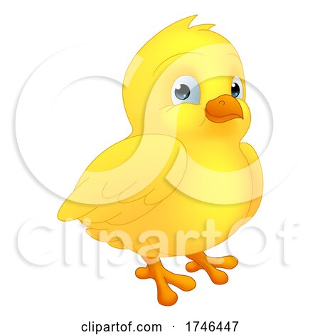 Easter Chick Chicken Cartoon Character Mascot by AtStockIllustration