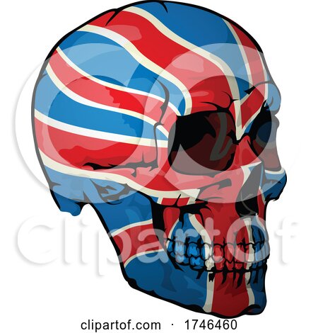 Great Britain Flag Skull by dero