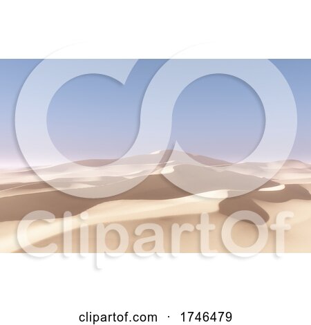 3D Abstract Desert Landscape Scene by KJ Pargeter