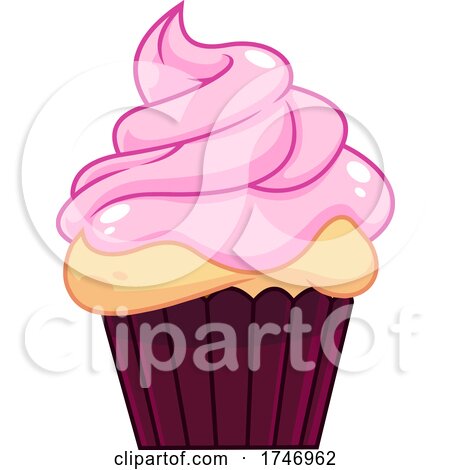 Pink Frosted Cupcake by Hit Toon