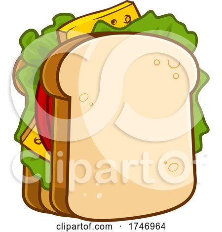 Cheese and Veggie Sandwich by Hit Toon