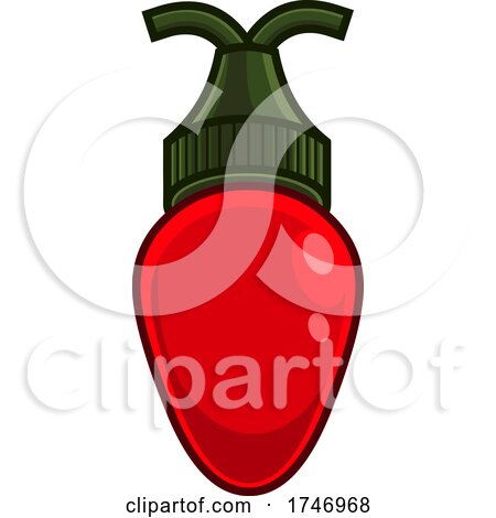 Red Christmas Light Bulb by Hit Toon