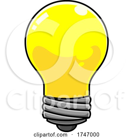 Yellow Light Bulb by Hit Toon