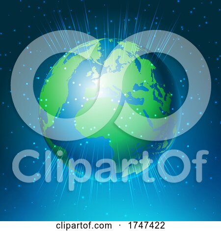 Abstract Background with World Globe Design by KJ Pargeter