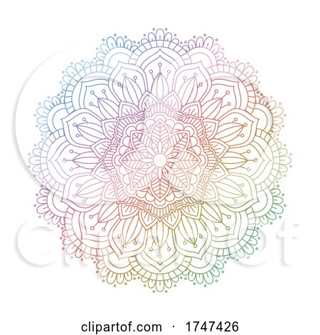 Mandala Design in Rainbow Colours by KJ Pargeter
