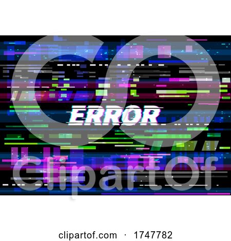 Computer Error Glitch Background by Vector Tradition SM