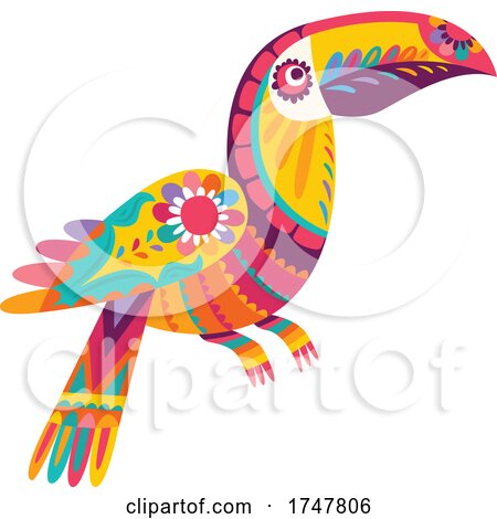 Mexican Themed Toucan Bird by Vector Tradition SM