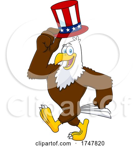 Bald Eagle with an American Hat by Hit Toon