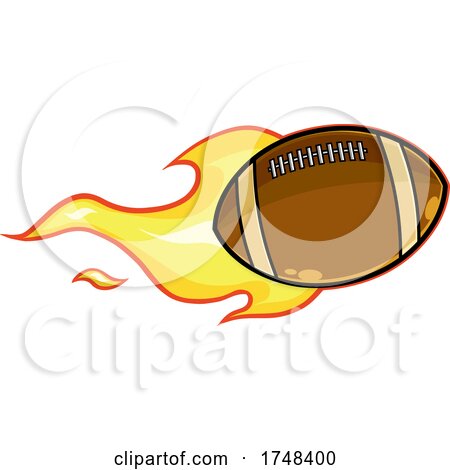 American Football with a Trail of Flames by Hit Toon