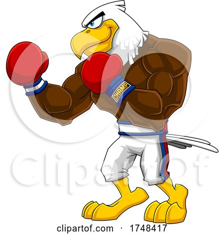 Bald Eagle Mascot Boxer by Hit Toon