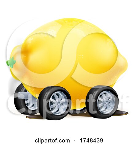 Cartoon Car Lemon Illustration by AtStockIllustration