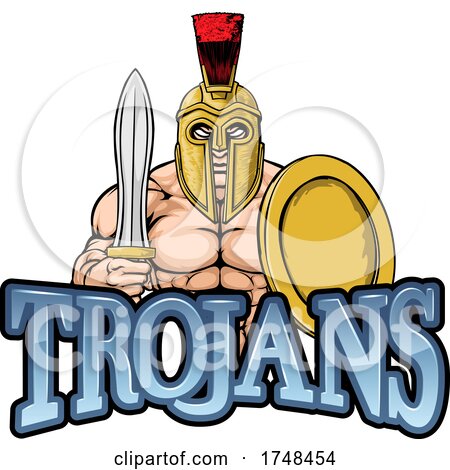 Trojan Sports Mascot by AtStockIllustration